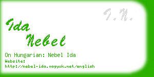 ida nebel business card